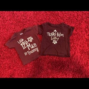 Aggie tees; 12 month